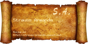 Strauss Armanda névjegykártya